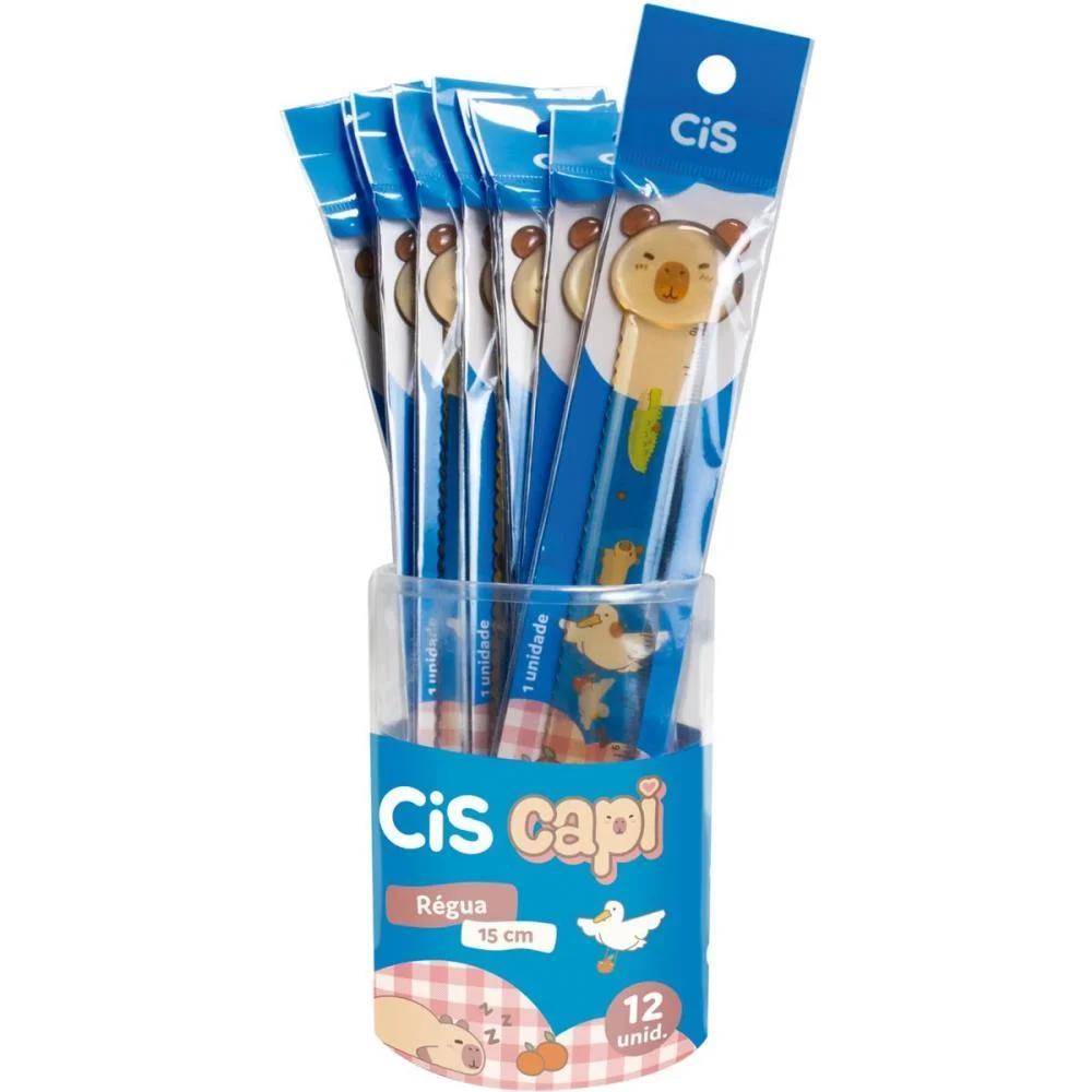 Regua Plastica Capivara 15Cm Blister Sertic (Dp.c/12) - imagem 3