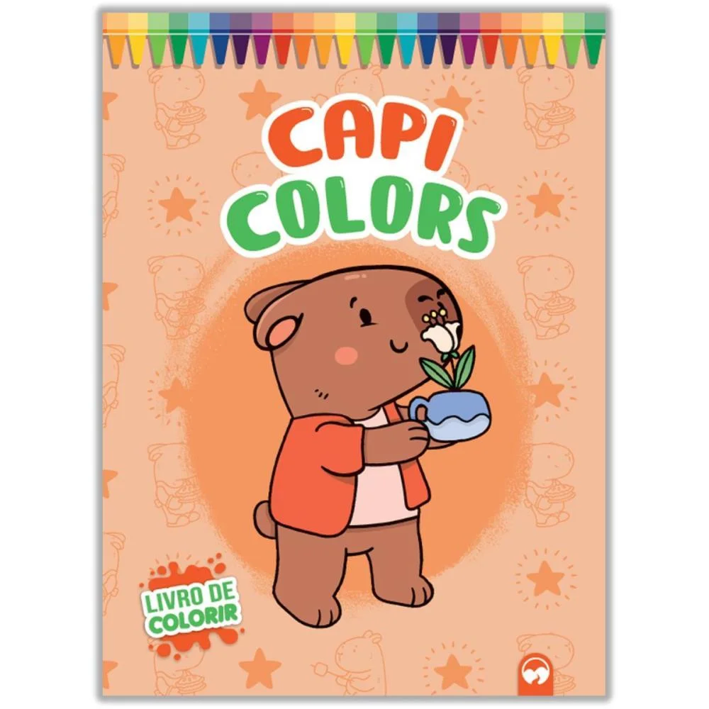 Livro Infantil Colorir Gigante Capivaras 10Pg 27X36Cm Vale Das Letras (Unidade) - imagem 2