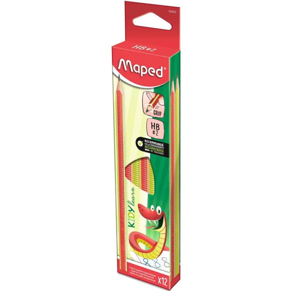 Lapis Preto Triangular Kidy Learn Grip Hb Maped (Bl.c/12) - imagem 2