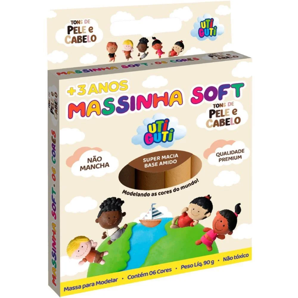 Massa Para Modelar Utiguti 6 Tons De Pele/Cabelo Canson (Unidade) - imagem 2
