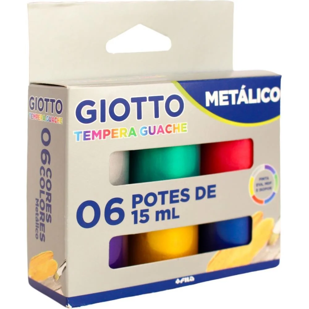 Tinta Guache 015Ml Giotto 6 Cores Metalicas Canson (Unidade) - imagem 5