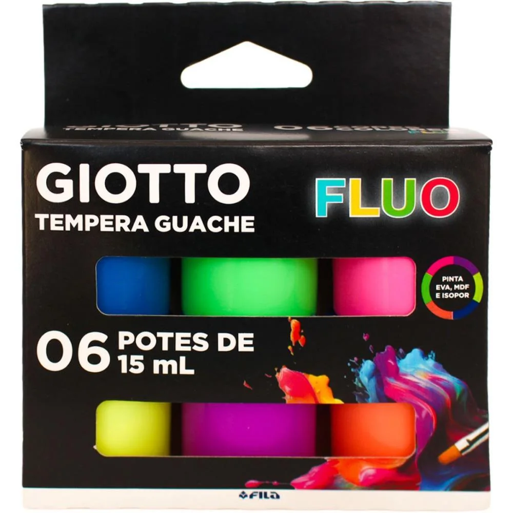 Tinta Guache 015Ml Giotto 6 Cores Neon Canson (Unidade) - imagem 3
