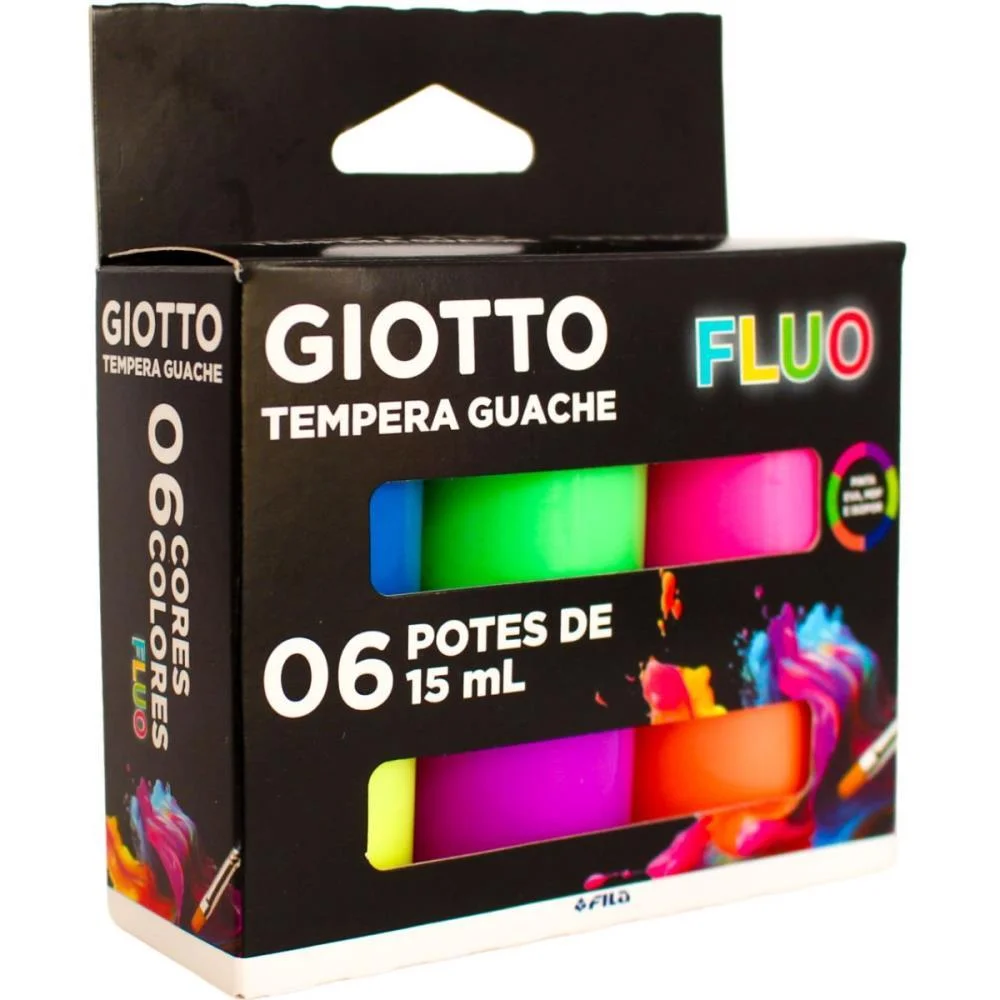 Tinta Guache 015Ml Giotto 6 Cores Neon Canson (Unidade) - imagem 4