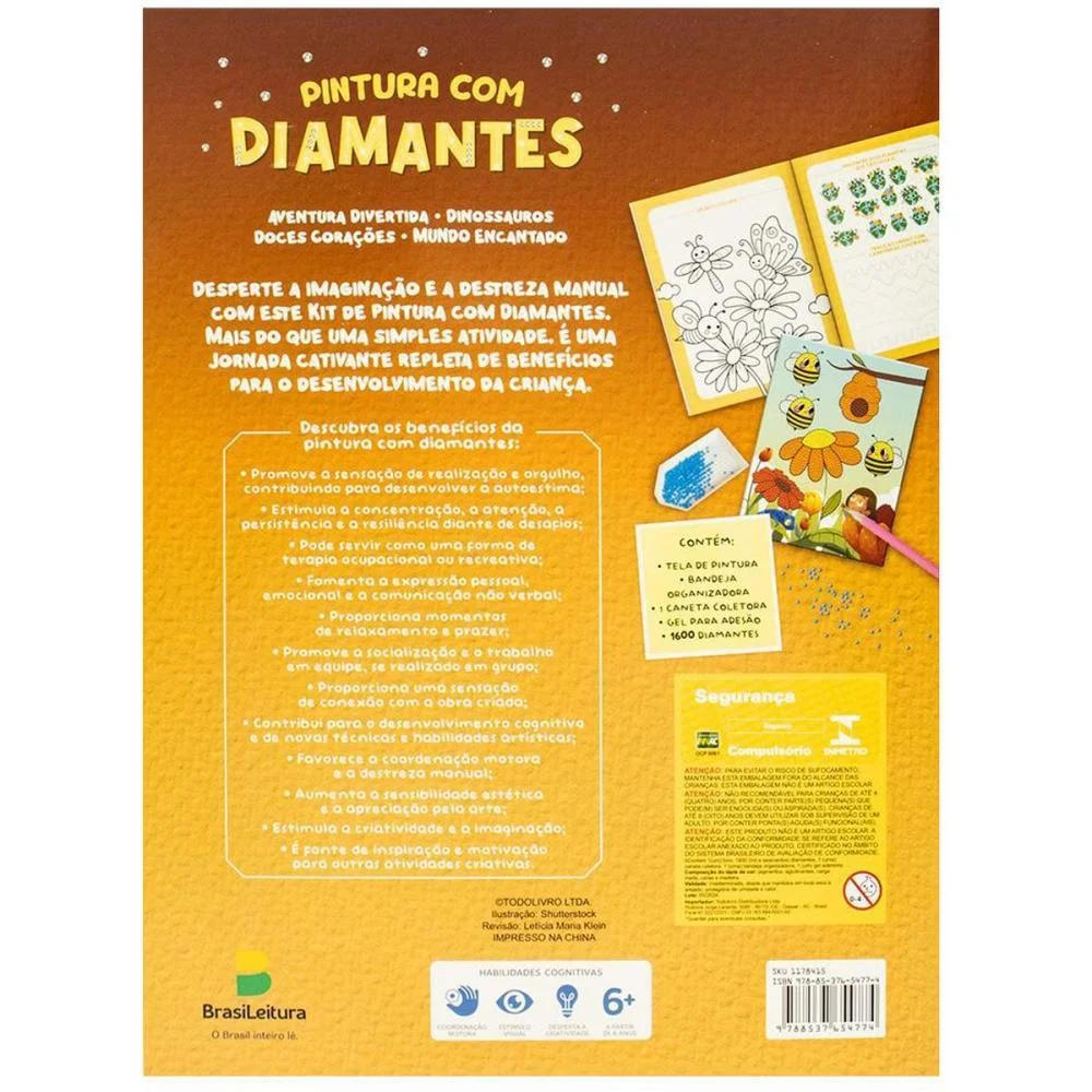 Livro Com Adesivos Pintura C/Diamantes Doces Cora Todolivro (Unidade) - imagem 5