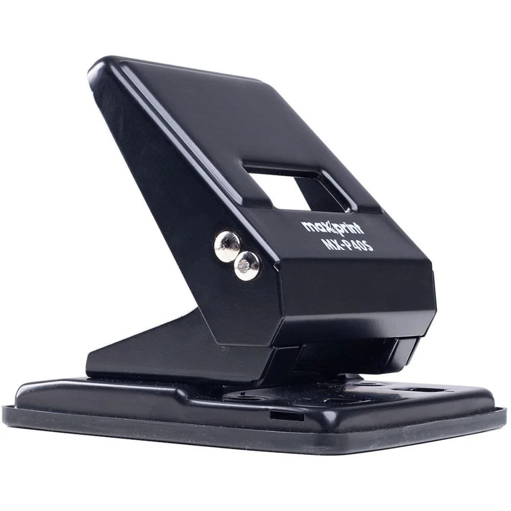 Perfurador De Papel Mx-P40S 2 Furos P/40Fls Preto Maxprint (Unidade) - imagem 3