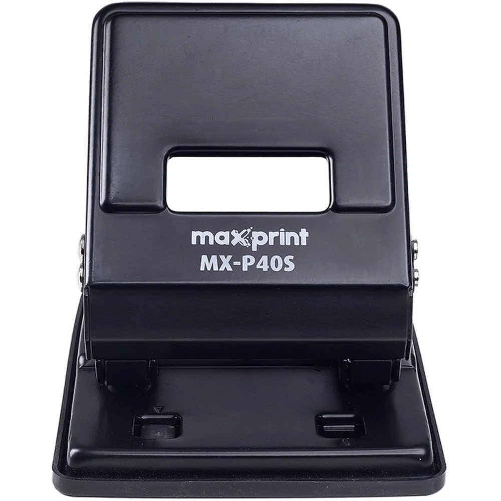 Perfurador De Papel Mx-P40S 2 Furos P/40Fls Preto Maxprint (Unidade) - imagem 4