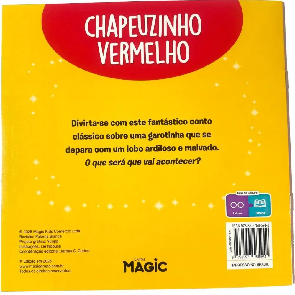 Livro Infantil Ilustrado Chapeuzinho Vermelho 12Pgs Magic Kids (Unidade) - imagem 3