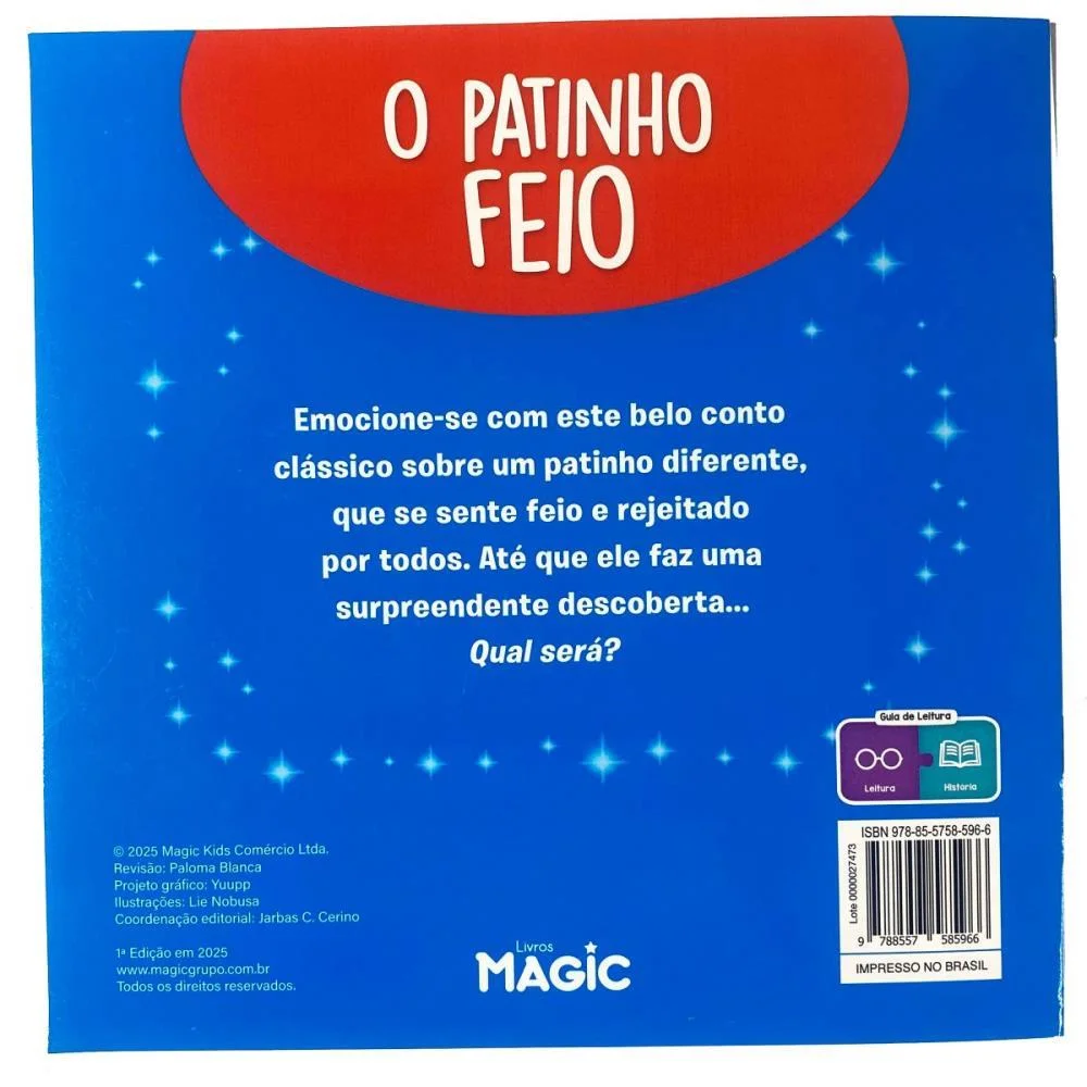 Livro Infantil Ilustrado O Patinho Feio 12Pgs 20X20Cm Magic Kids (Unidade) - imagem 3