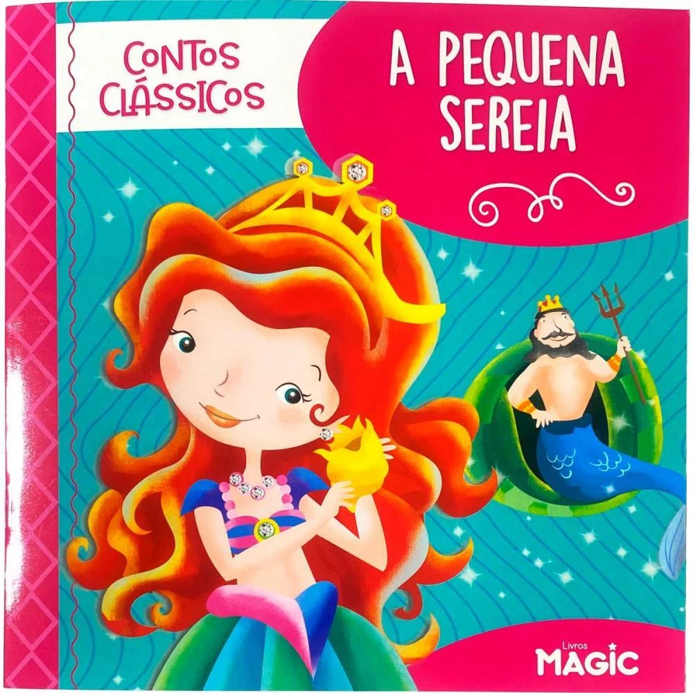 Livro Infantil Ilustrado Pequena Sereia 12Pgs 20X20Cm Magic Kids (Unidade) - imagem 4