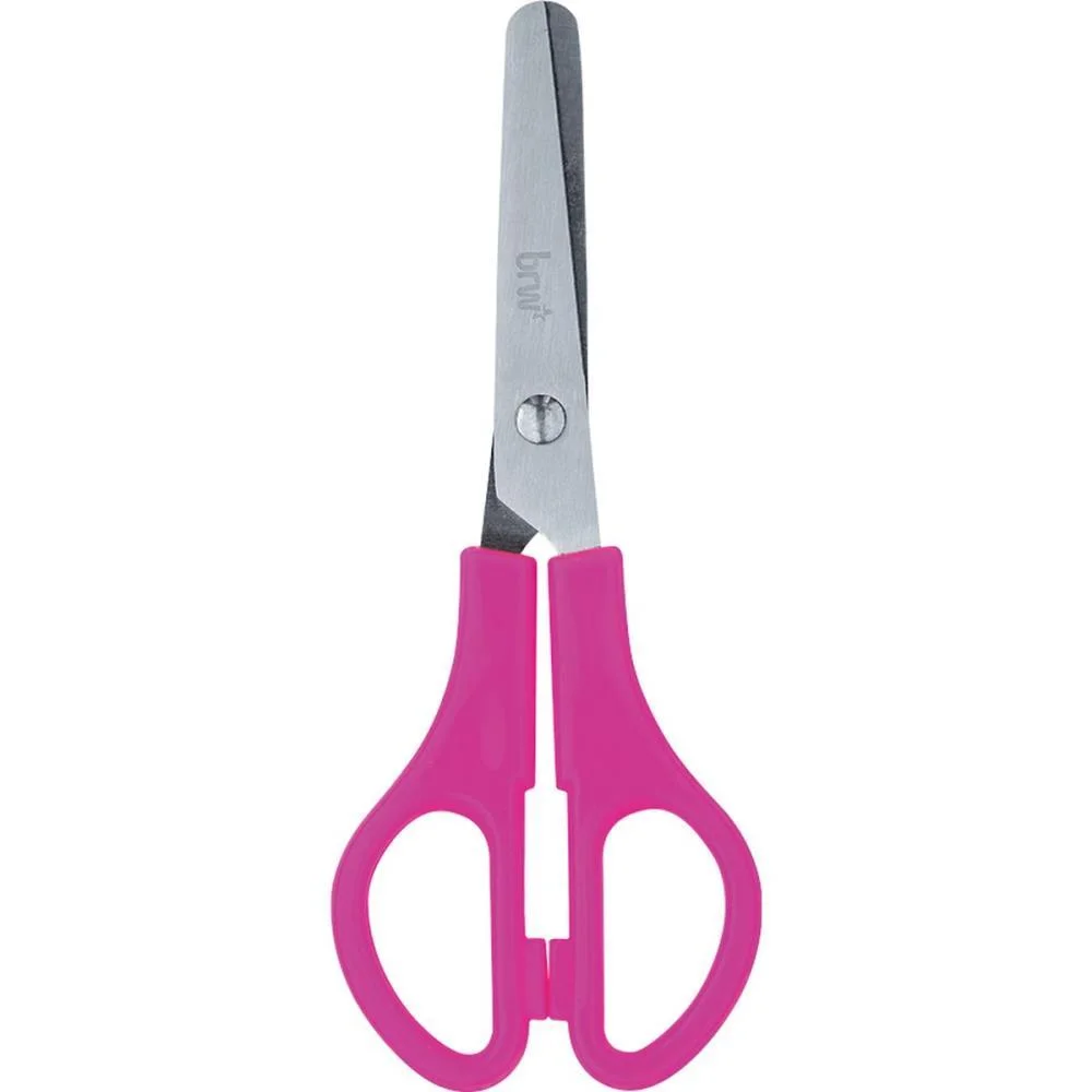 Tesoura Escolar Aco 13Cm C/Regua 3 Cores Neon Brw C/ 24 Unidades - imagem 5