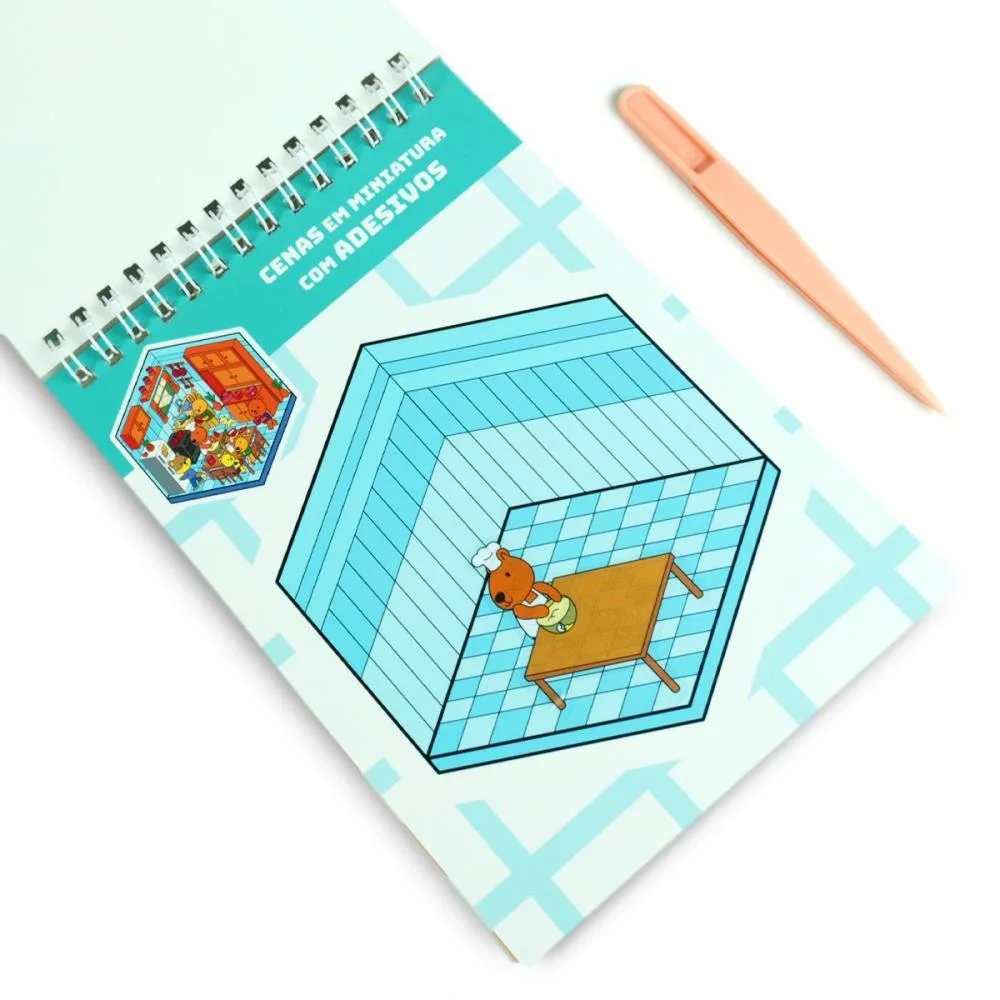 Livro Com Adesivos Cenario 3D Capivaras 14X23Cm Magic Kids (Unidade) - imagem 6