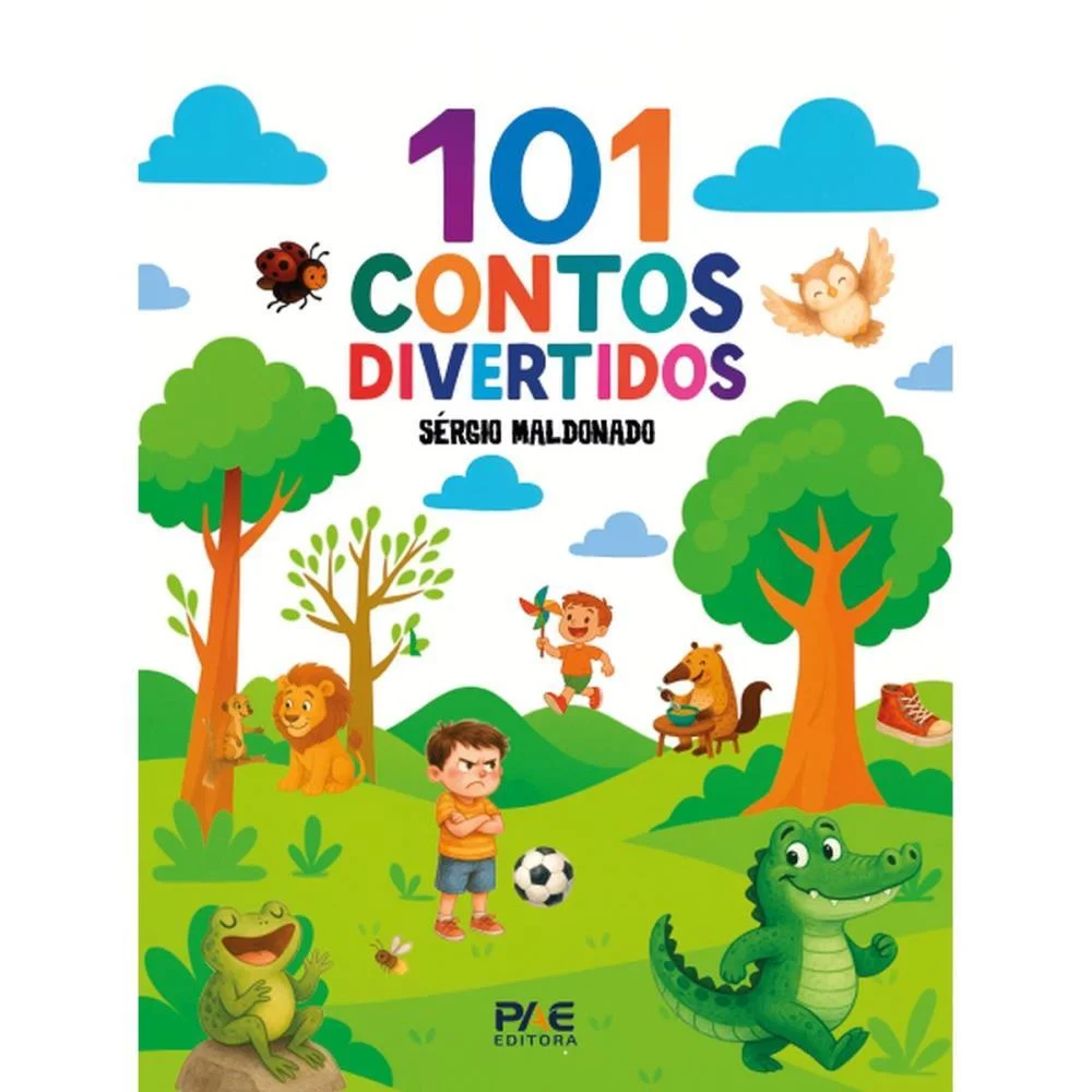 Livro Infantil Ilustrado 101 Contos Divertidos C.d 124P Pae Editora (Unidade) - imagem 3