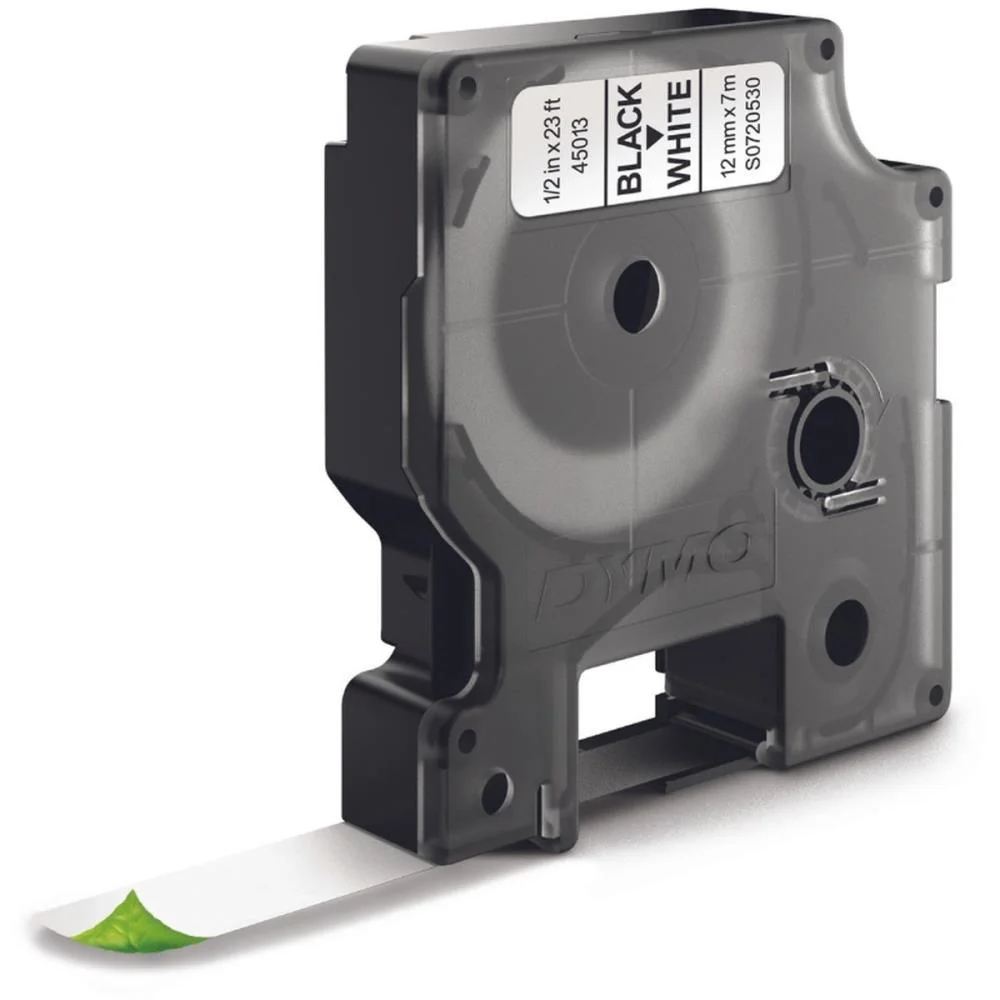 Fita Para Rotulador Profission D1 12Mmx7M Preta/Branca Imex (Unidade) - imagem 2