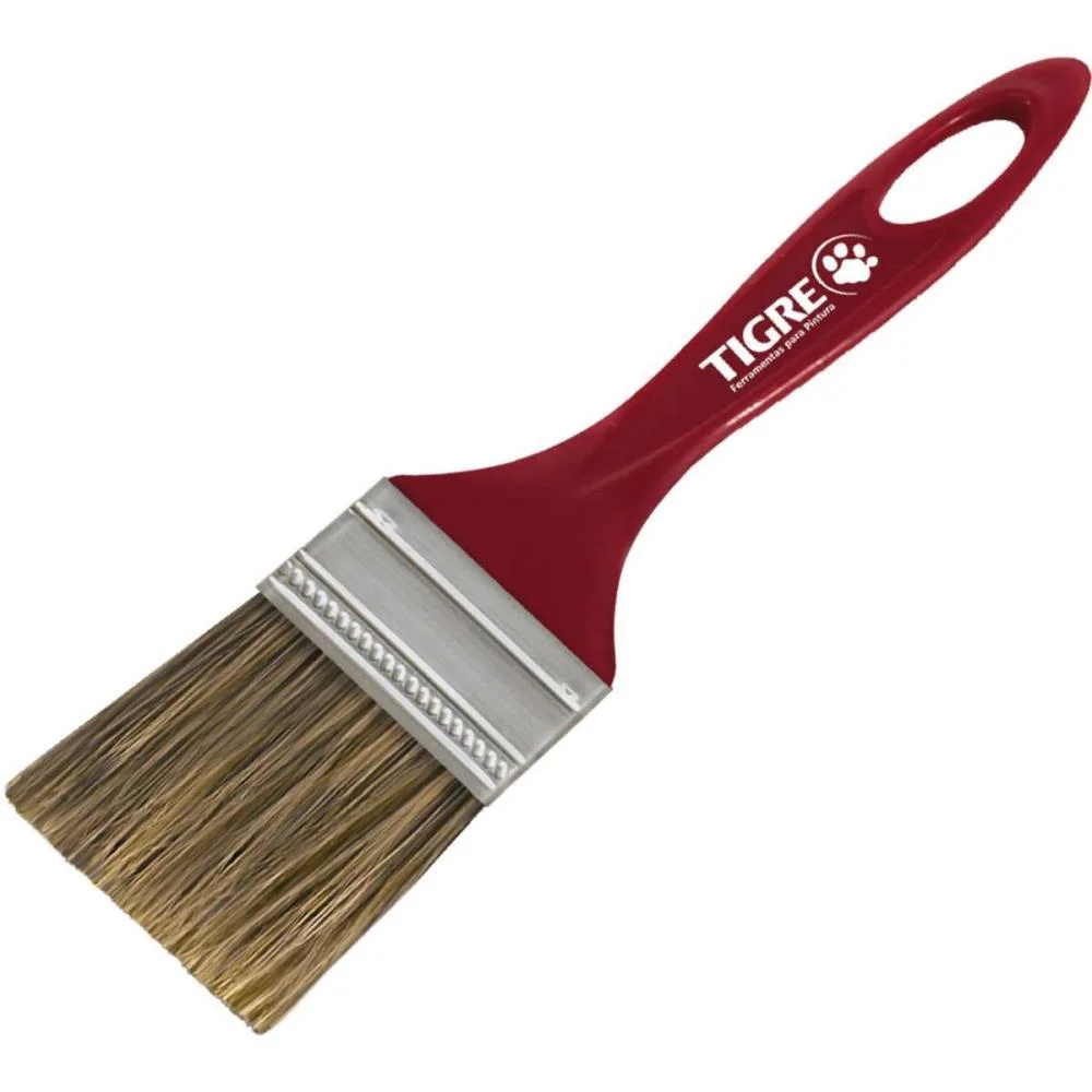 Trincha De Pintura 500 Simples 1 Pol.multiuso Pinceis Tigre (Pct.c/12) - imagem 3