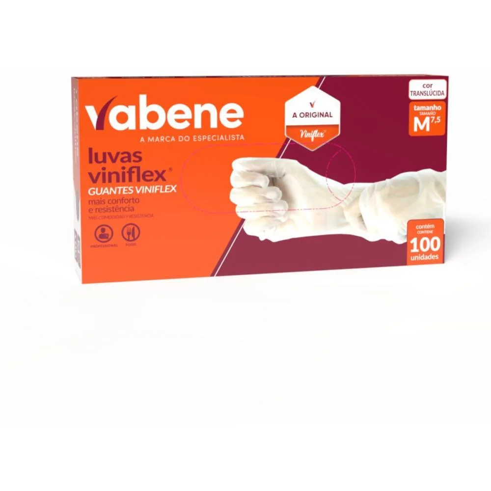 Luva Viniflex M Vabene (Cx.c/100) - imagem 3