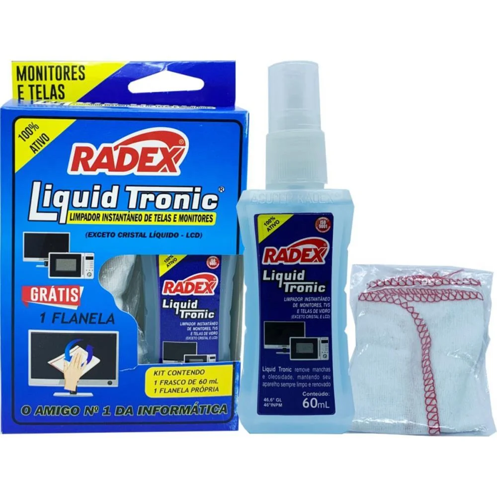 Produto Para Limpeza Monitores/Dvd/Scanners 60Ml. Radex (Unidade) - imagem 4