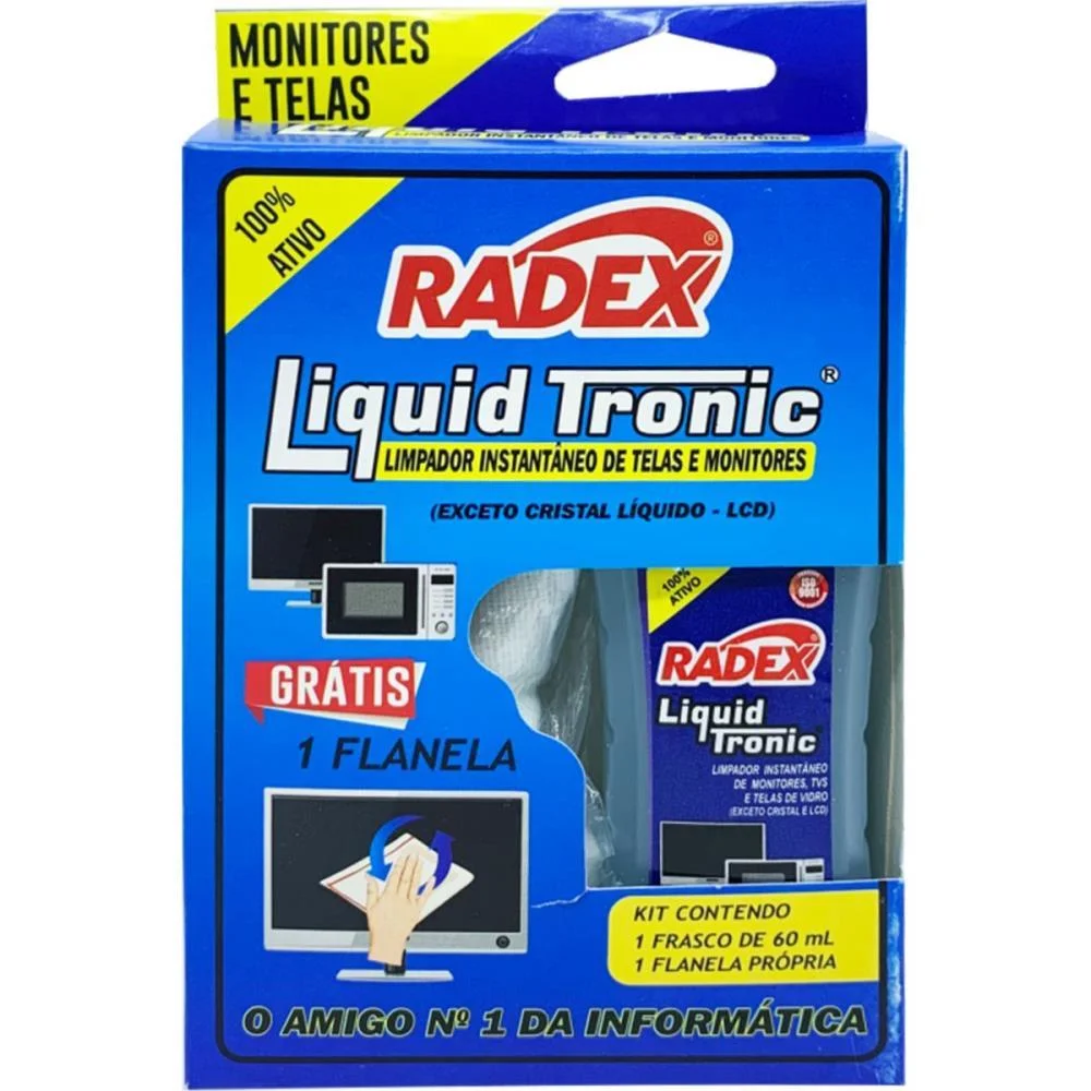 Produto Para Limpeza Monitores/Dvd/Scanners 60Ml. Radex (Unidade) - imagem 5