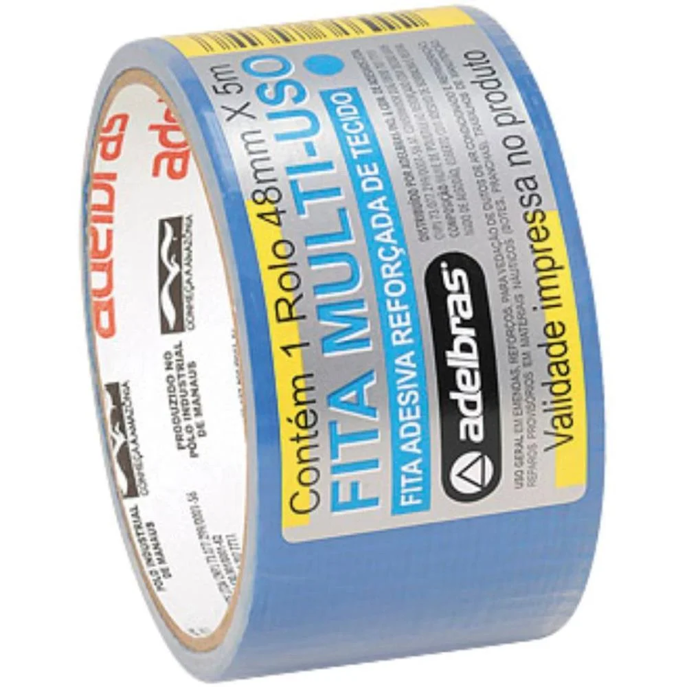 Fita De Alta Resistencia Silver Tape Azul 48Mmx5M. Adelbras (Unidade) - imagem 2