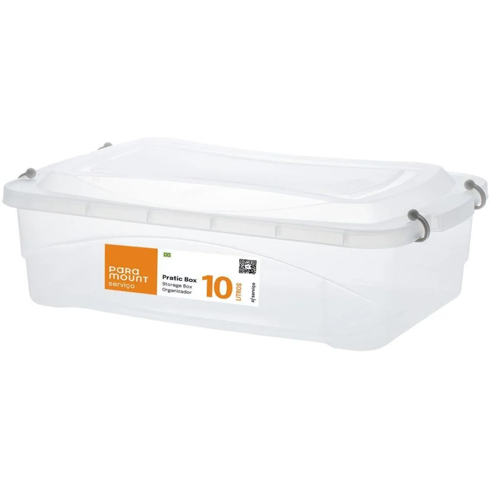 Caixa Plastica Multiuso Pratic Box 10L 41X29X14Cm Paramount (Unidade) - imagem 3
