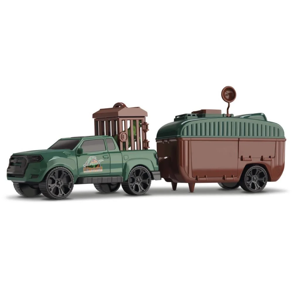 Carrinho Dino Raptors Trailer C/2 Dinos Orange Toys (Unidade) - imagem 3