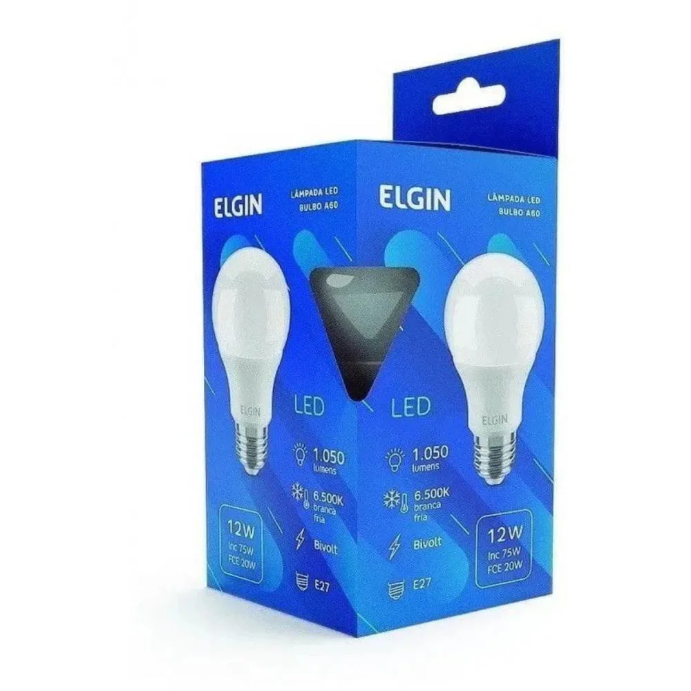 Lampada Led Bulbo A60 12W Bivolt 6500K Elgin (Unidade) - imagem 4