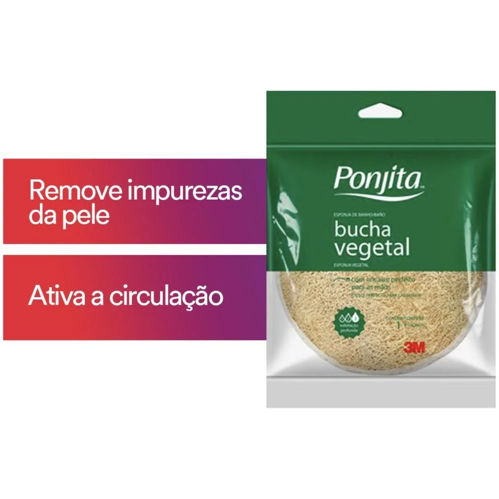Esponja Para Banho Ponjita Vegetal 3M - imagem 7