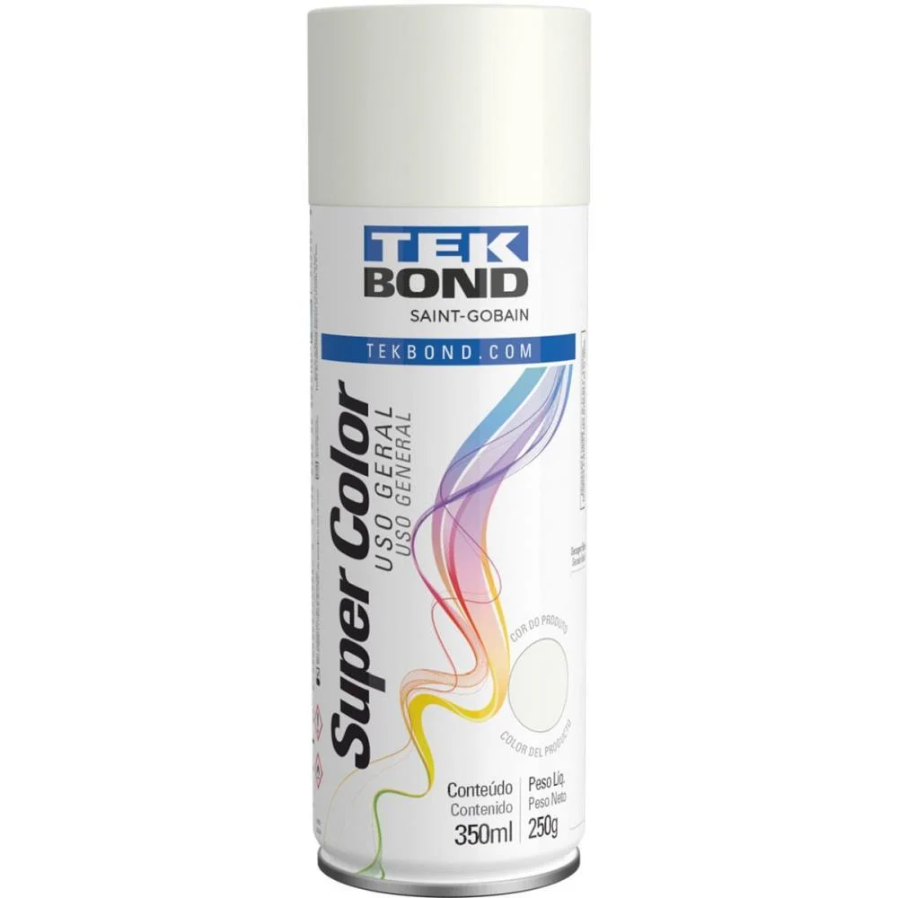 Tinta Spray Fosco Branco 350Ml/250G Tekbond (Unidade) - imagem 2