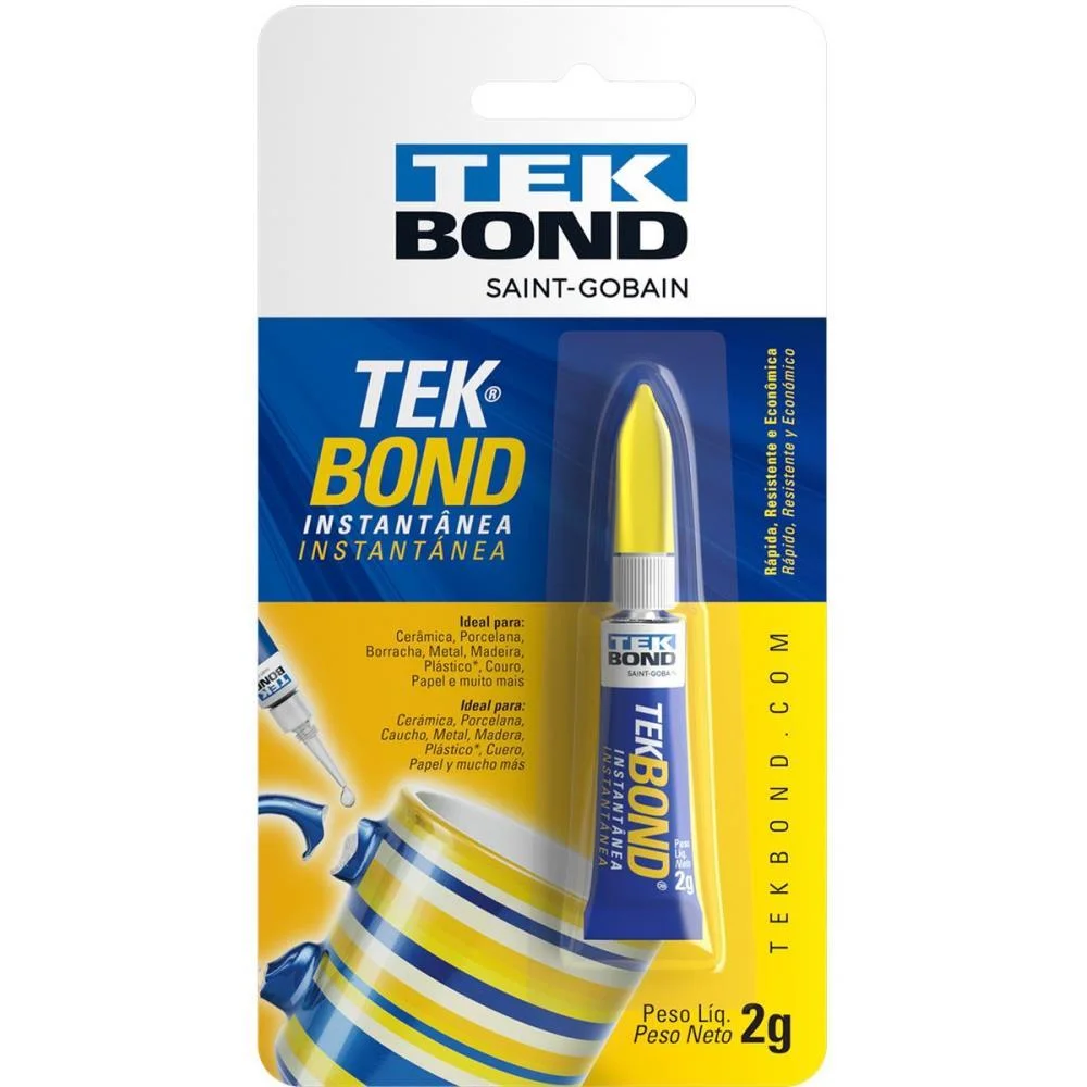 Cola De Alta Resistencia Tekbond 2Gr. Blister Tekbond C/ 24 Unidades - imagem 3