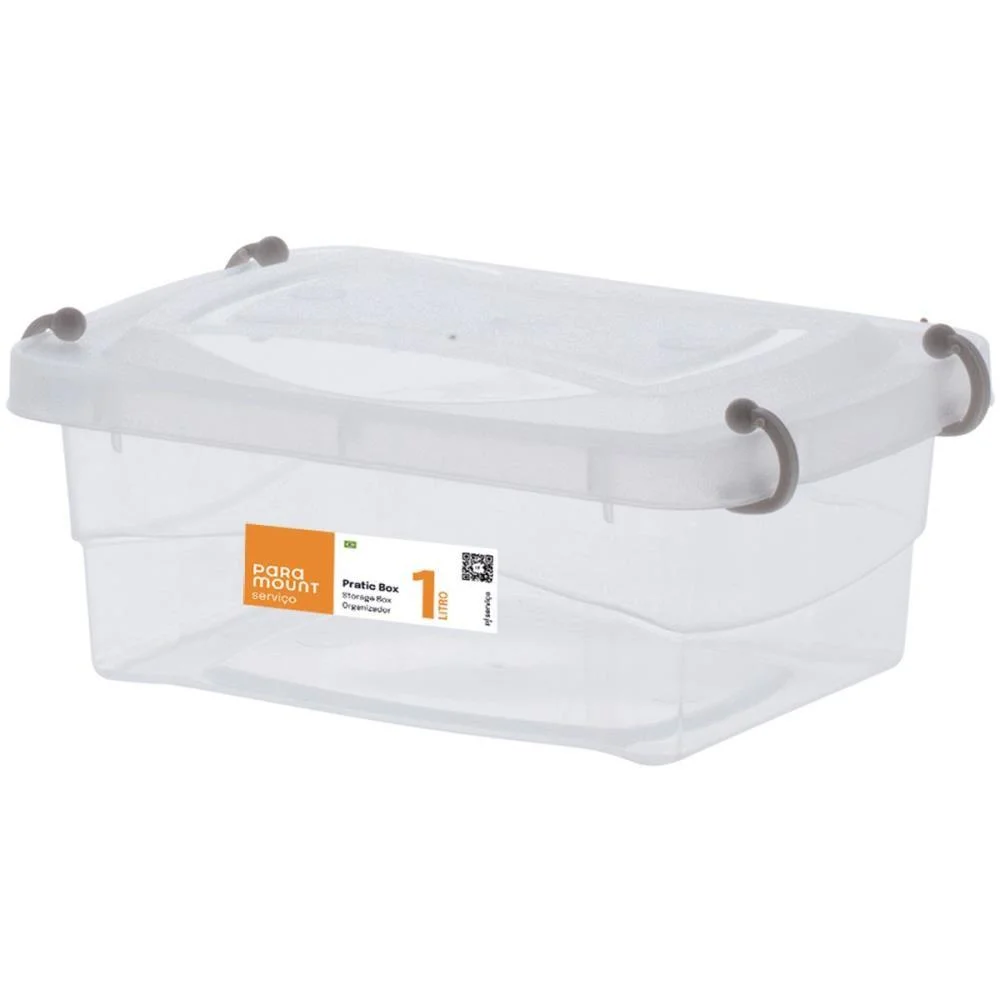 Caixa Plastica Multiuso Pratic Box 1L 18X13X7Cm Paramount (Unidade) - imagem 3