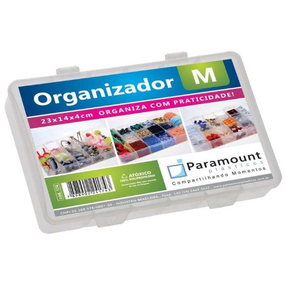 Organizador Box Organizador M 23X14X4 Cr Paramount - imagem 2