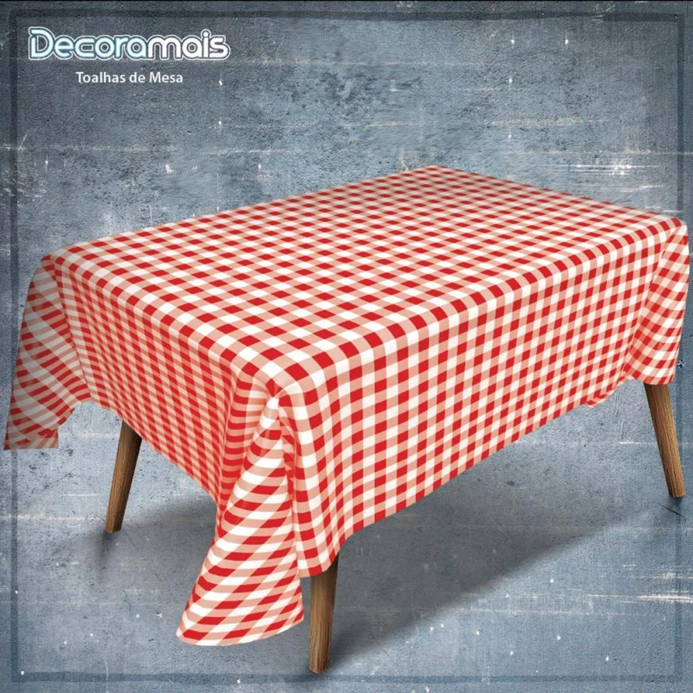 Toalha Térmica Xadrez Vermelho 1,40 X 30M. Plastvinil (Rolo) - imagem 2