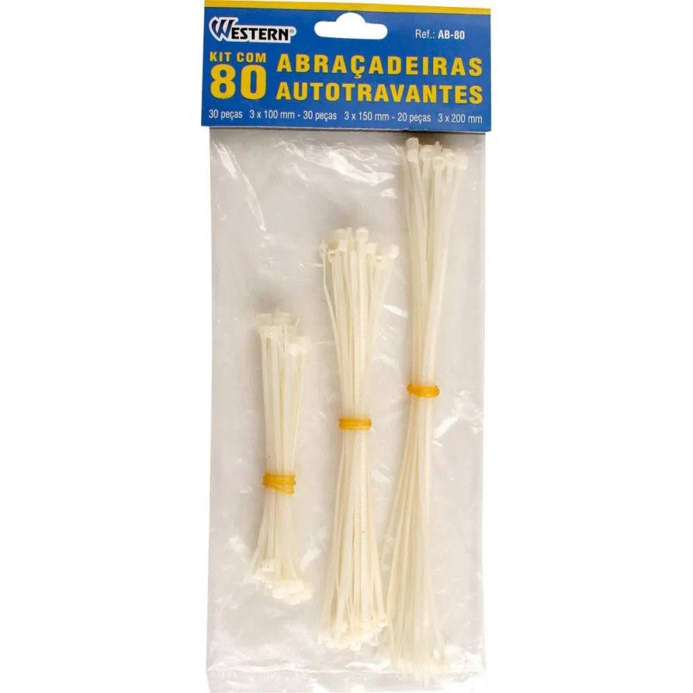 Abracadeira Kit Nylon 10/15/20Cmx3Mm Br Western (Pct.c/80) - imagem 3