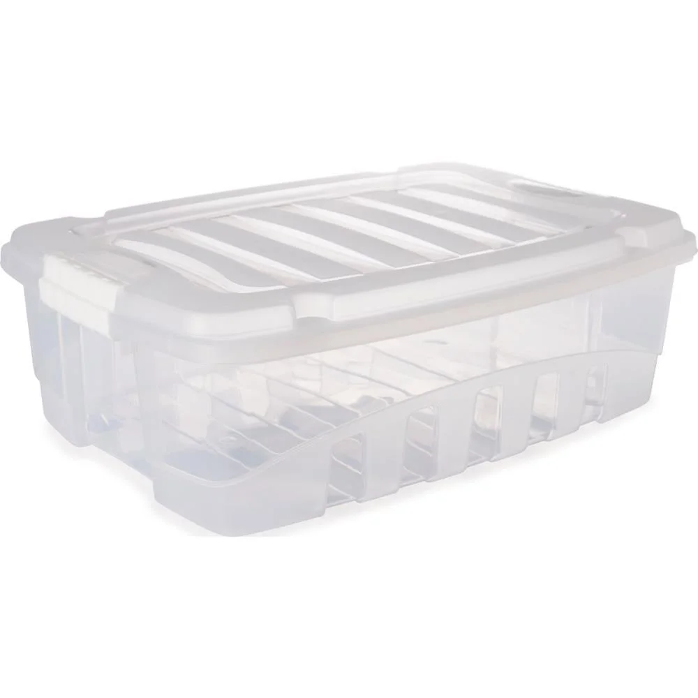 Caixa Plastica Multiuso Gran Box Baixa Incolor 9,3L Plasutil (Unidade) - imagem 3