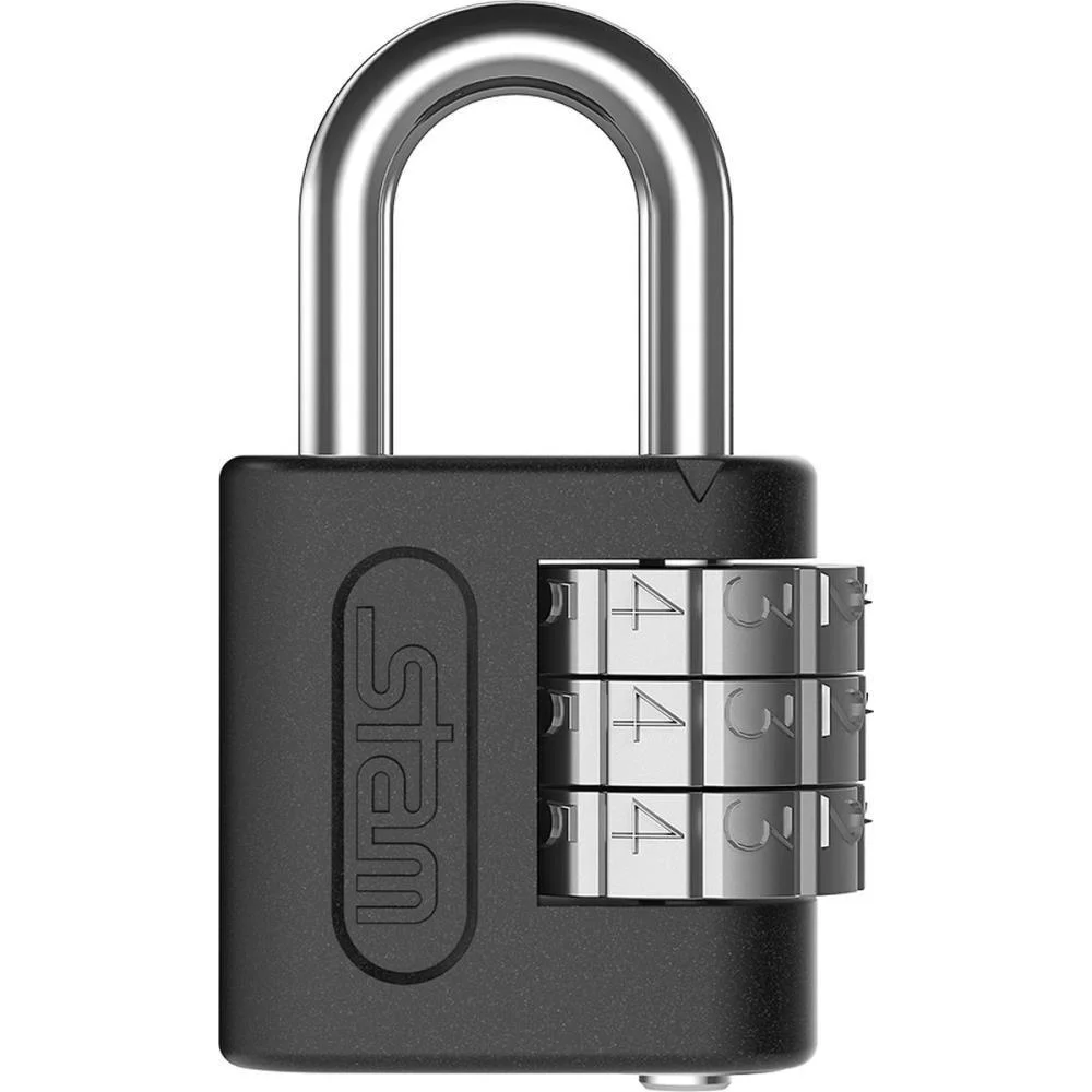 Cadeado Segredo 25Mm Preto Fosco Stam (Unidade) - imagem 3
