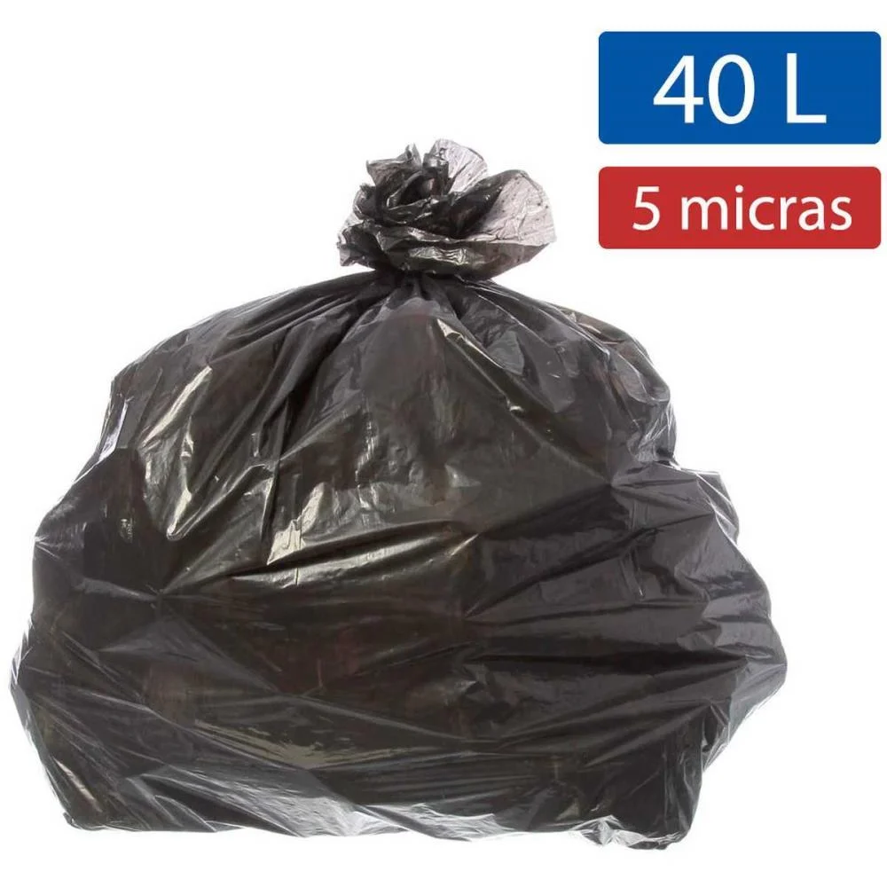 Saco Para Lixo 40L Preto 55X59Cm 5Micras Ecoplan (Pct.c/100) - imagem 3