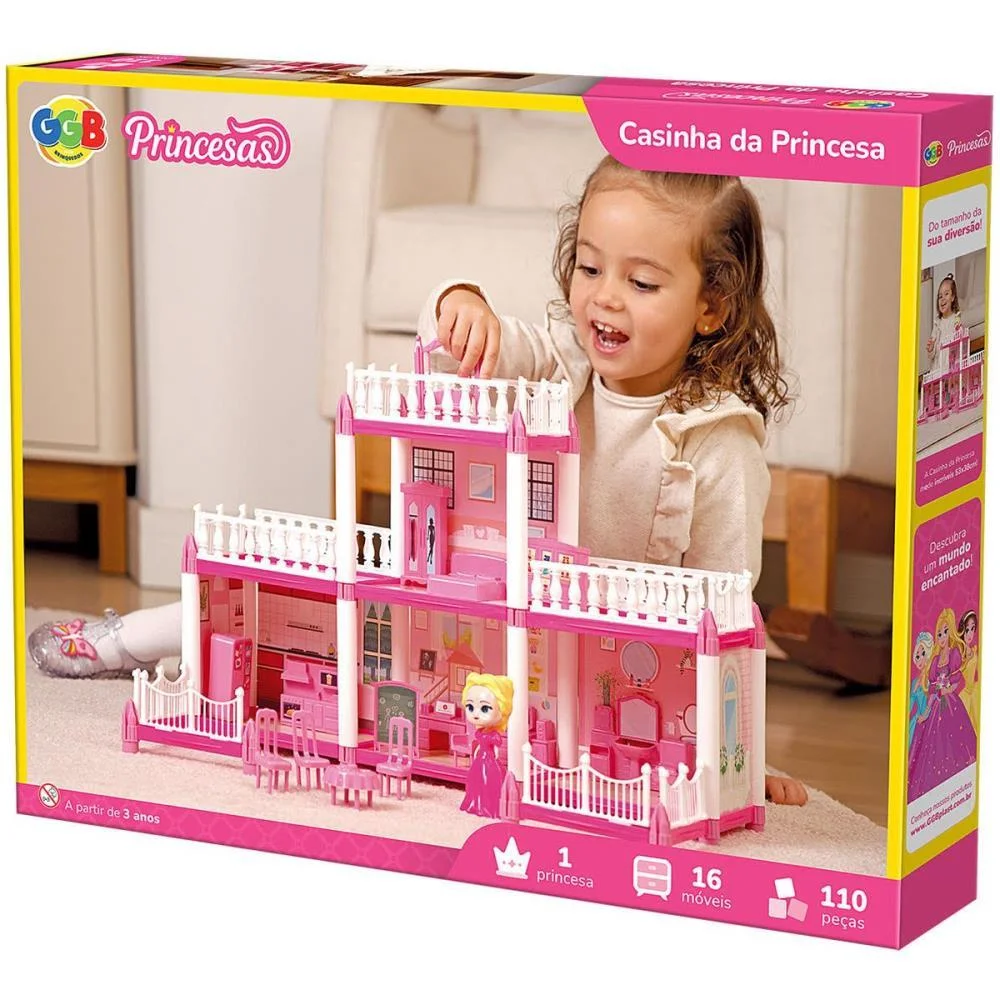 Casinha De Boneca Casinha Da Princesa 110Pcs Ggb Plast (Unidade) - imagem 2