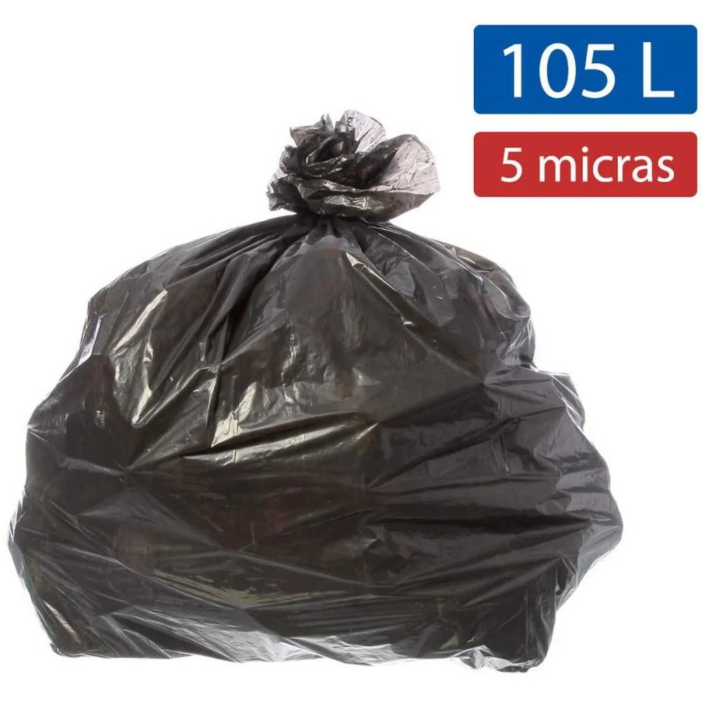 Saco Para Lixo 105L Preto 75X90Cm 5 Micras Ecoplan (Pct.c/100) - imagem 3