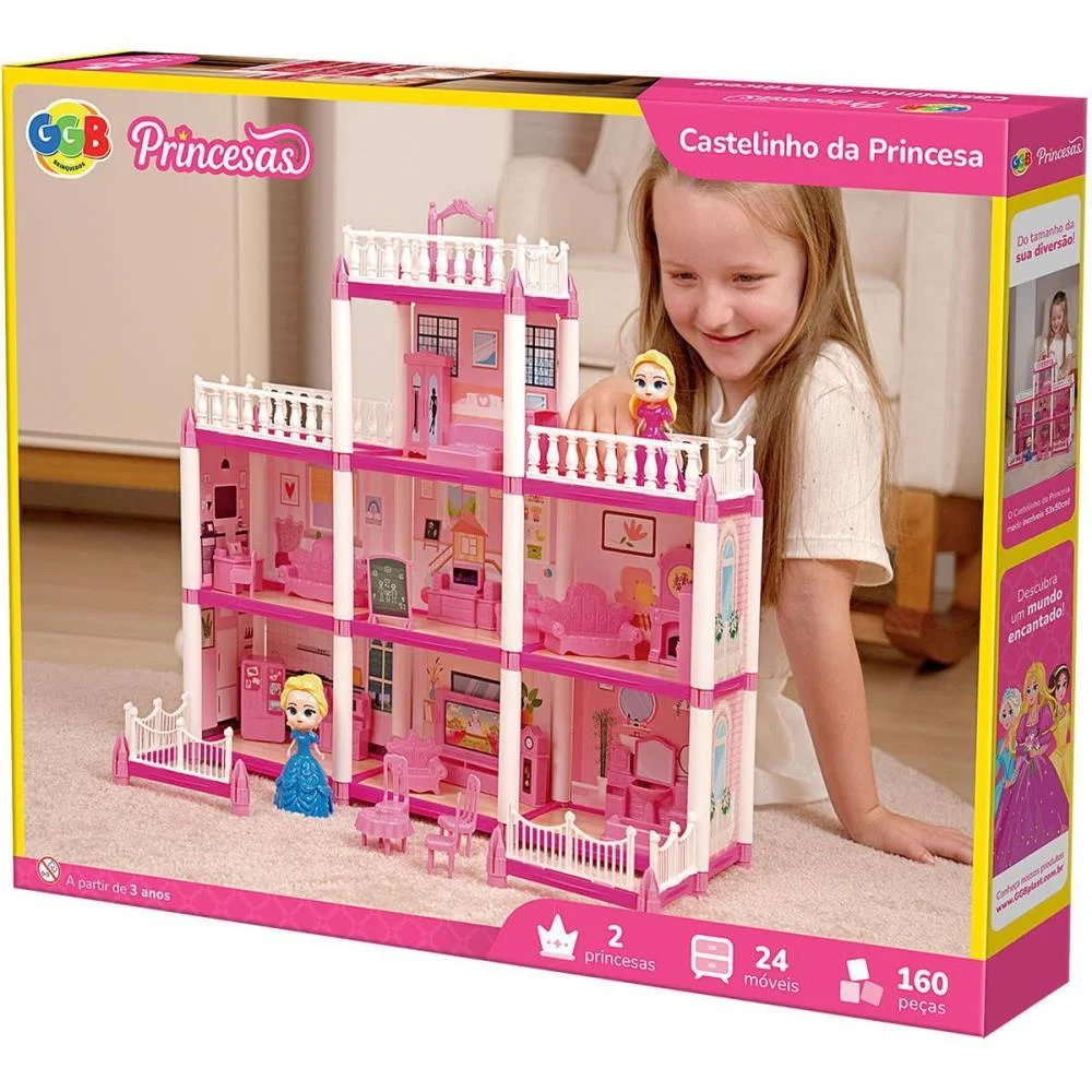 Casinha De Boneca Castelinho Da Princesa 160Pcs Ggb Plast (Unidade) - imagem 3