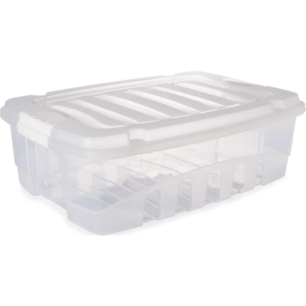 Caixa Plastica Multiuso Gran Box Baixa Incolor 26,5L Plasutil (Unidade) - imagem 2