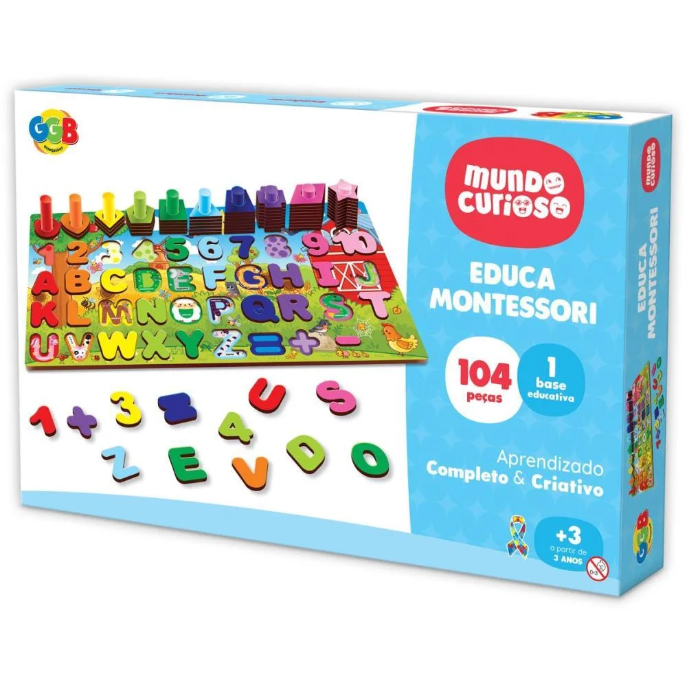 Brinquedo Pedagogico Educa Montessori Ggb Plast (Unidade) - imagem 4