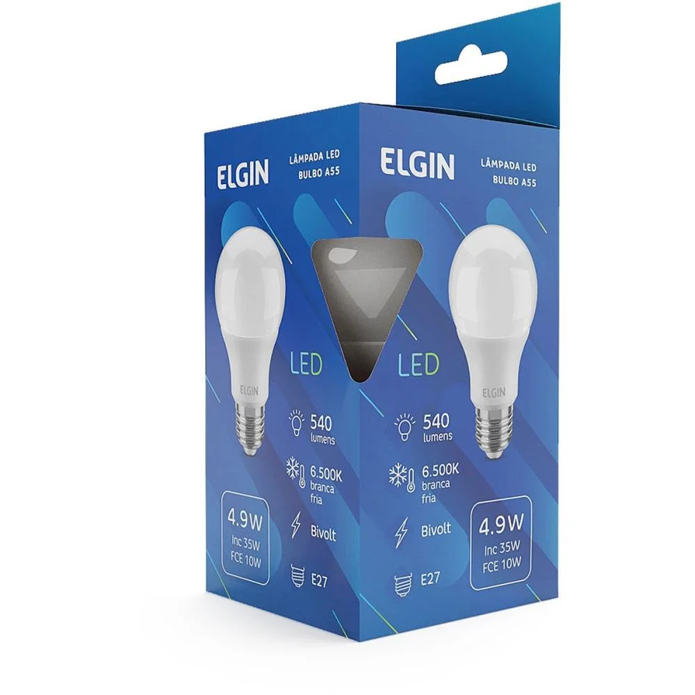 Lampada Led Bulbo 4,9W Power Led 6500K Bc Elgin (Cx.c/10) - imagem 4
