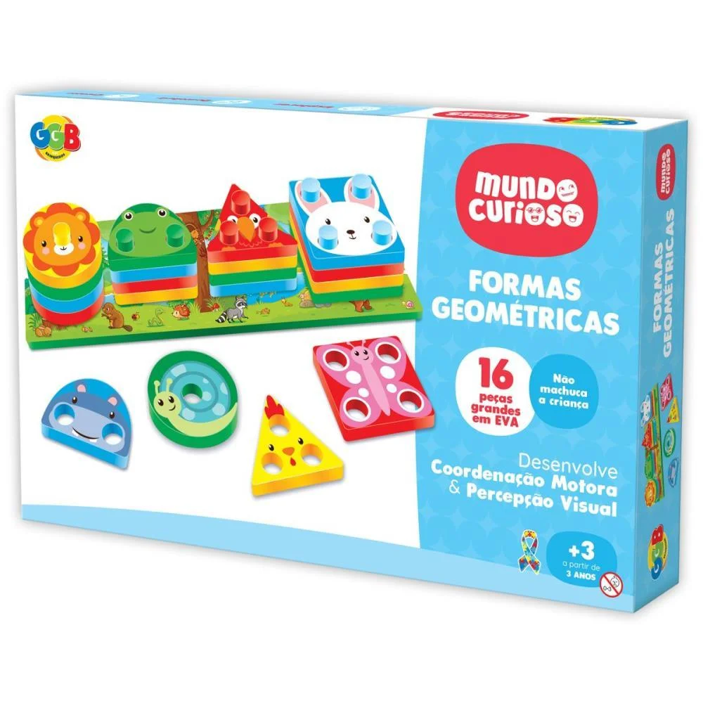 Brinquedo Pedagogico Formas Geometricas Animais Ggb Plast (Unidade) - imagem 4