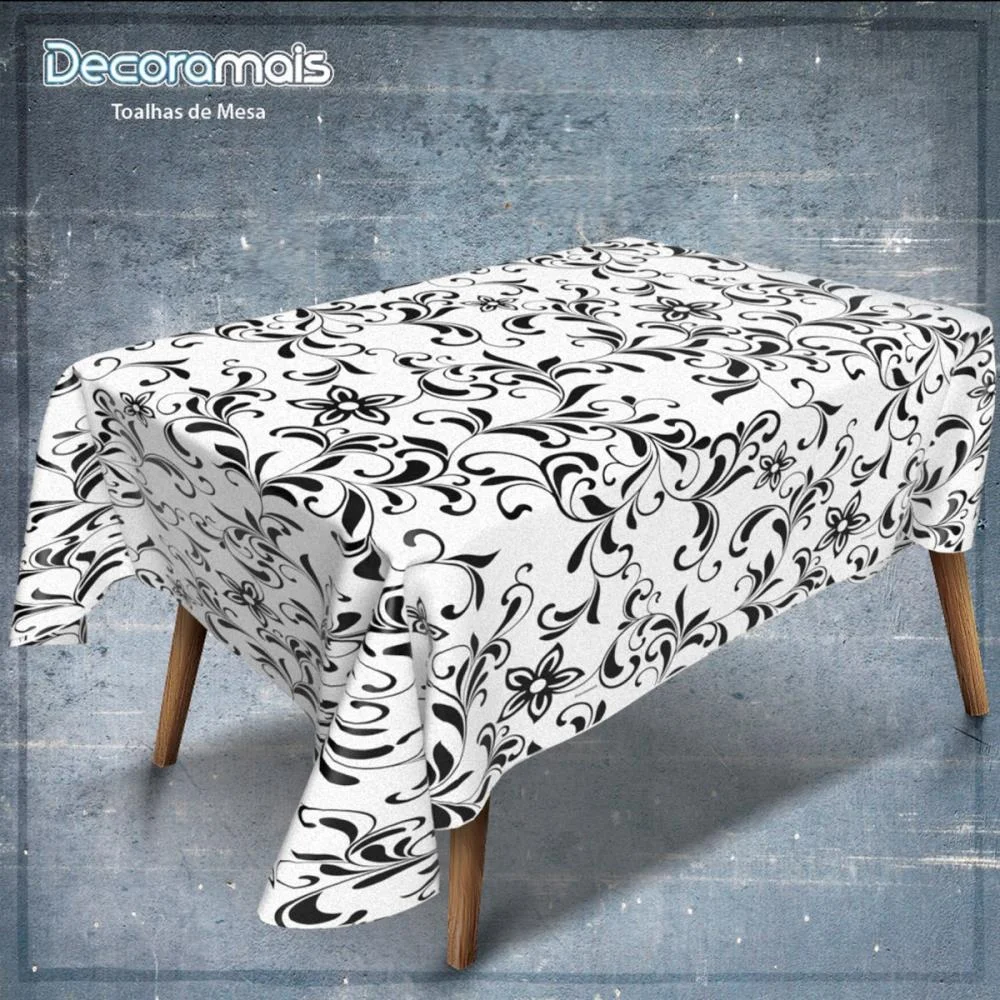 Toalha Térmica Arabesco Preto 1,40 X 30M. Plastvinil (Rolo) - imagem 2