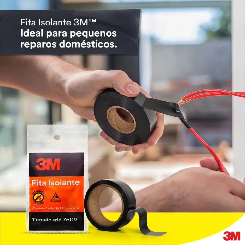 Fita Isolante Imperial Slim 18Mmx5M 3M (Pct.c/10) - imagem 3