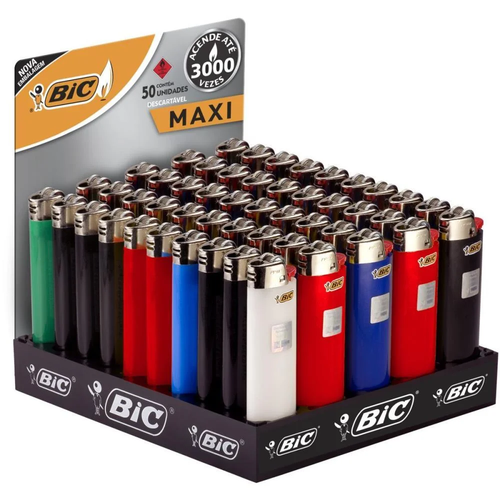 Isqueiro Descartavel Bic Maxi Bandeja C/50 Unid. Bic (Bandeja) - imagem 3