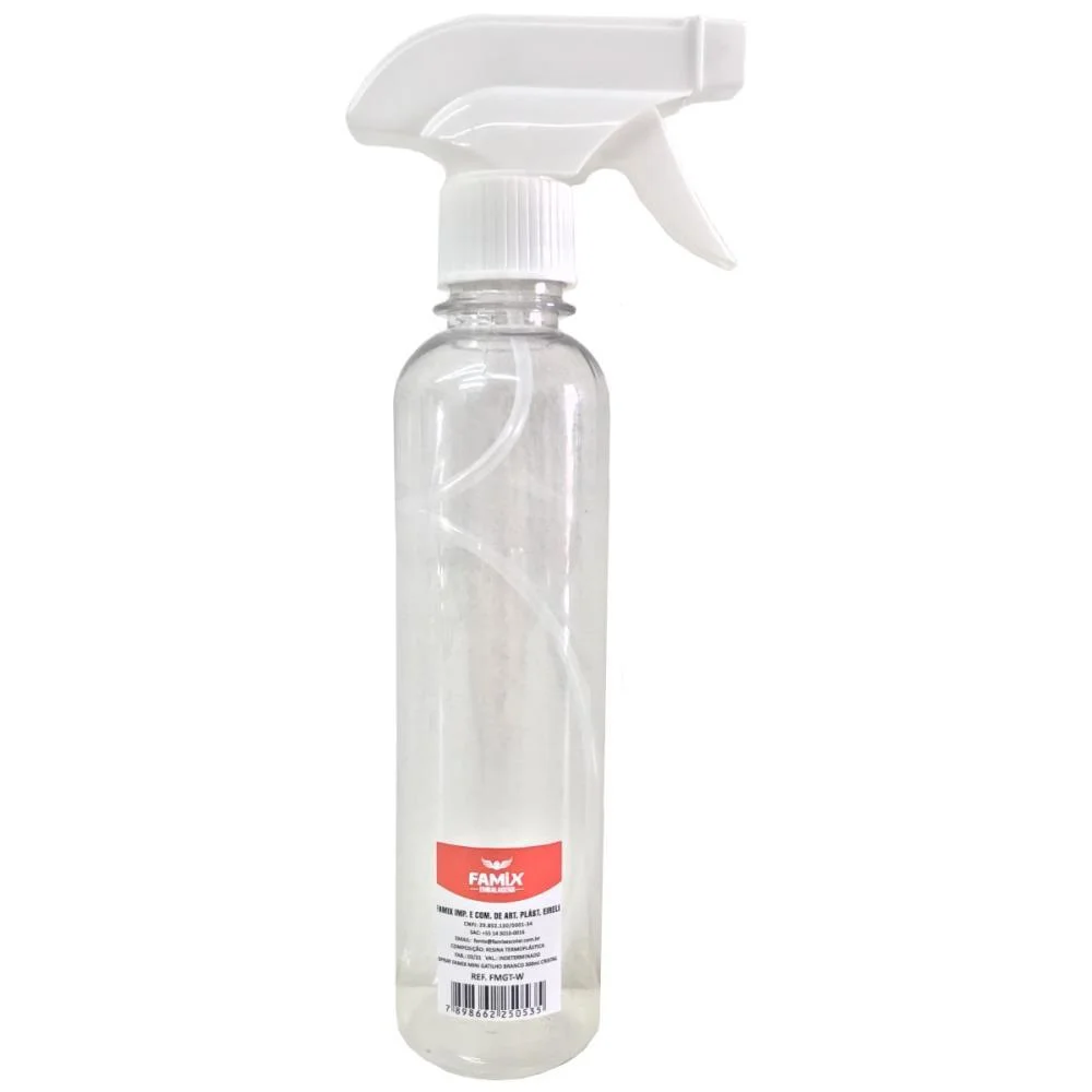Spray Pulverizador Gatilho Branco 300Ml Famix (Unidade) - imagem 2