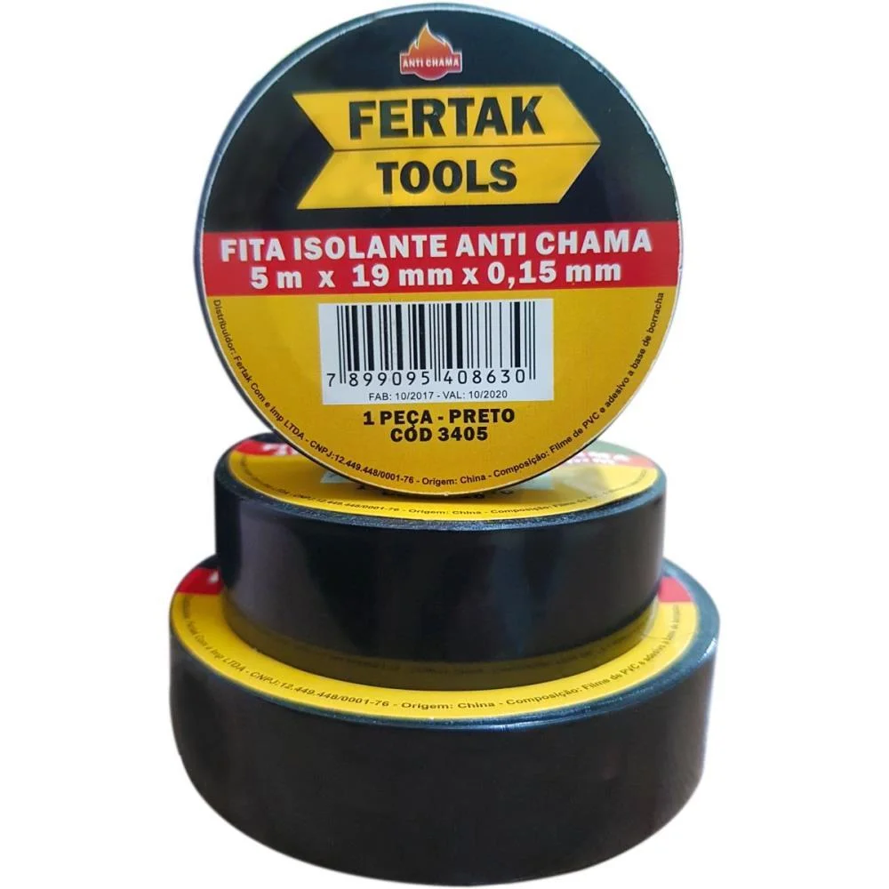Fita Isolante 19Mmx5M. 0.15Mm Fertak (Pct.c/10) - imagem 2
