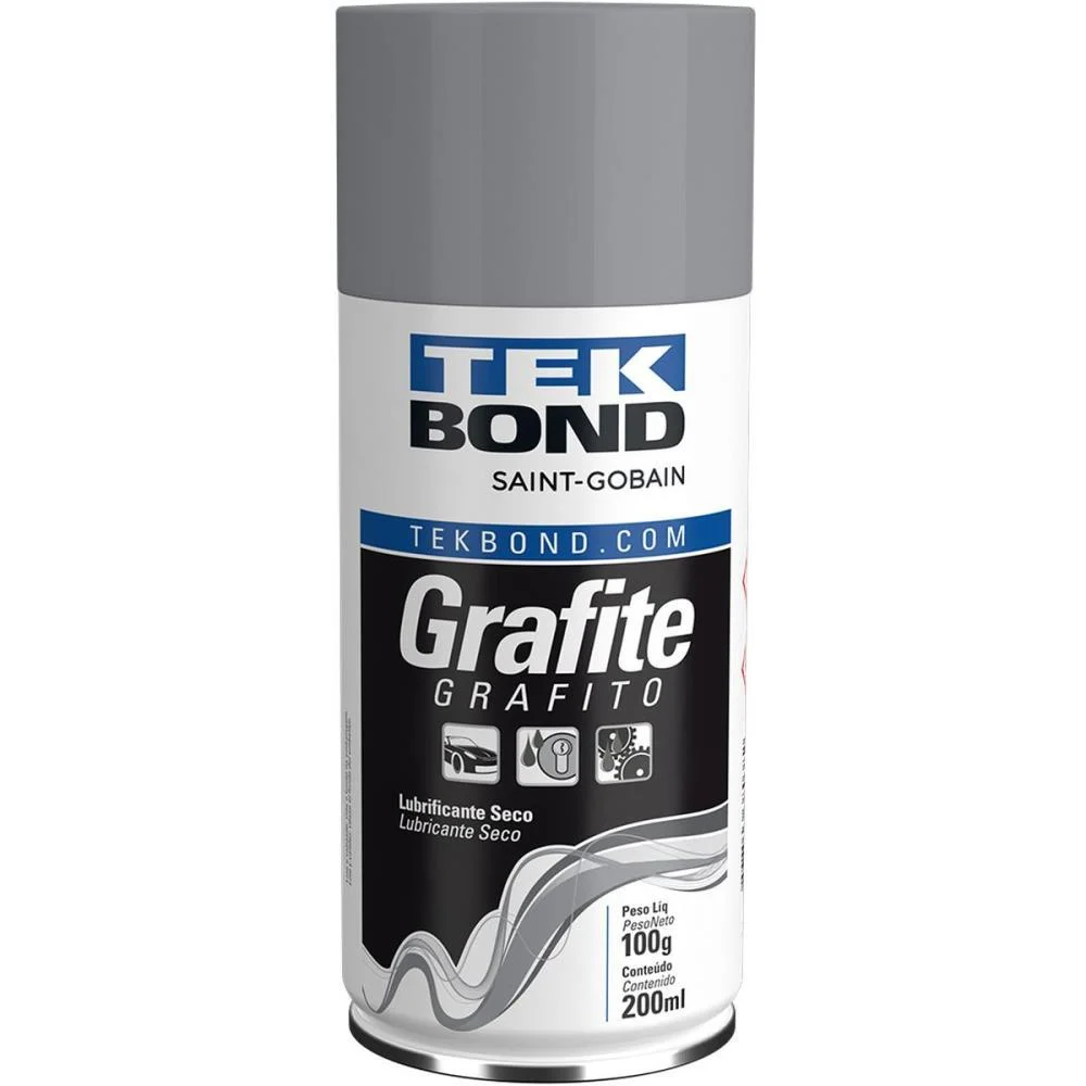 Aerossol Multiuso Spray Grafite Seco 200Ml Tekbond (Unidade) - imagem 2