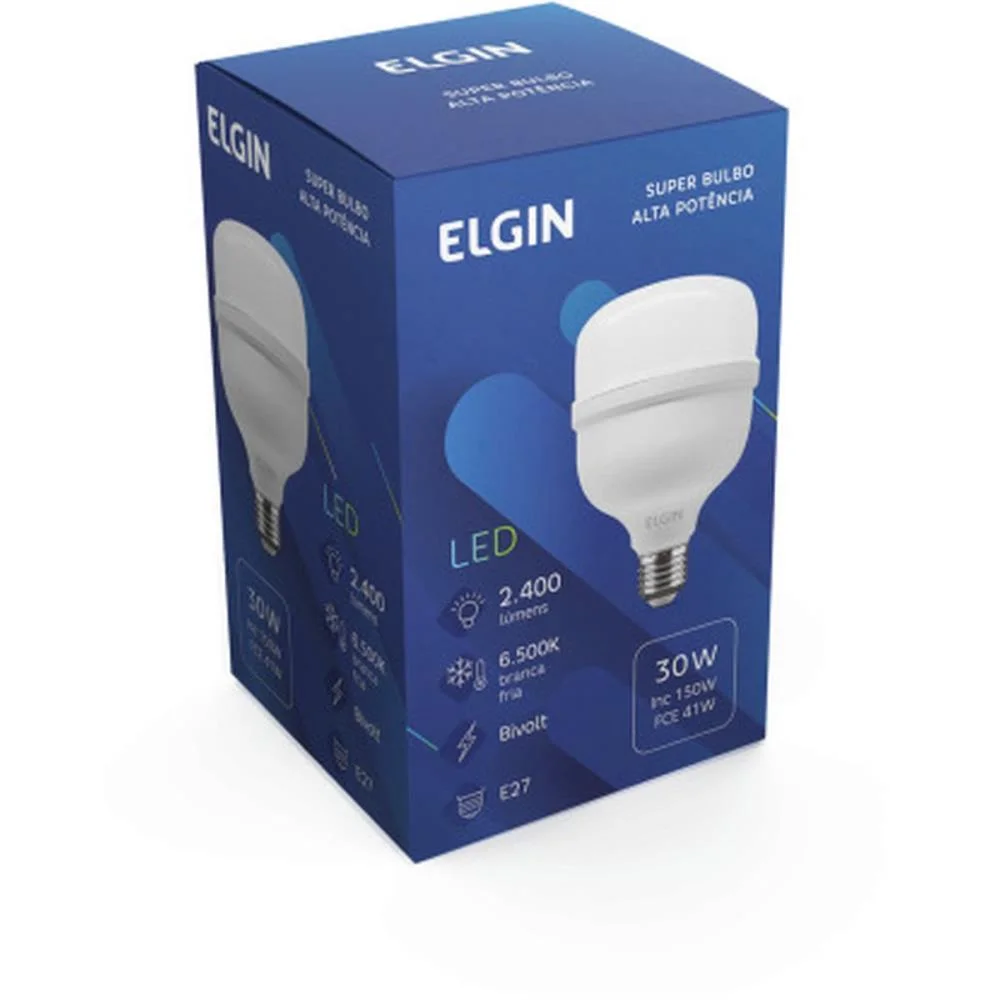 Lampada Led Bulbo T 30W Bivolt 6500K Elgin (Unidade) - imagem 4