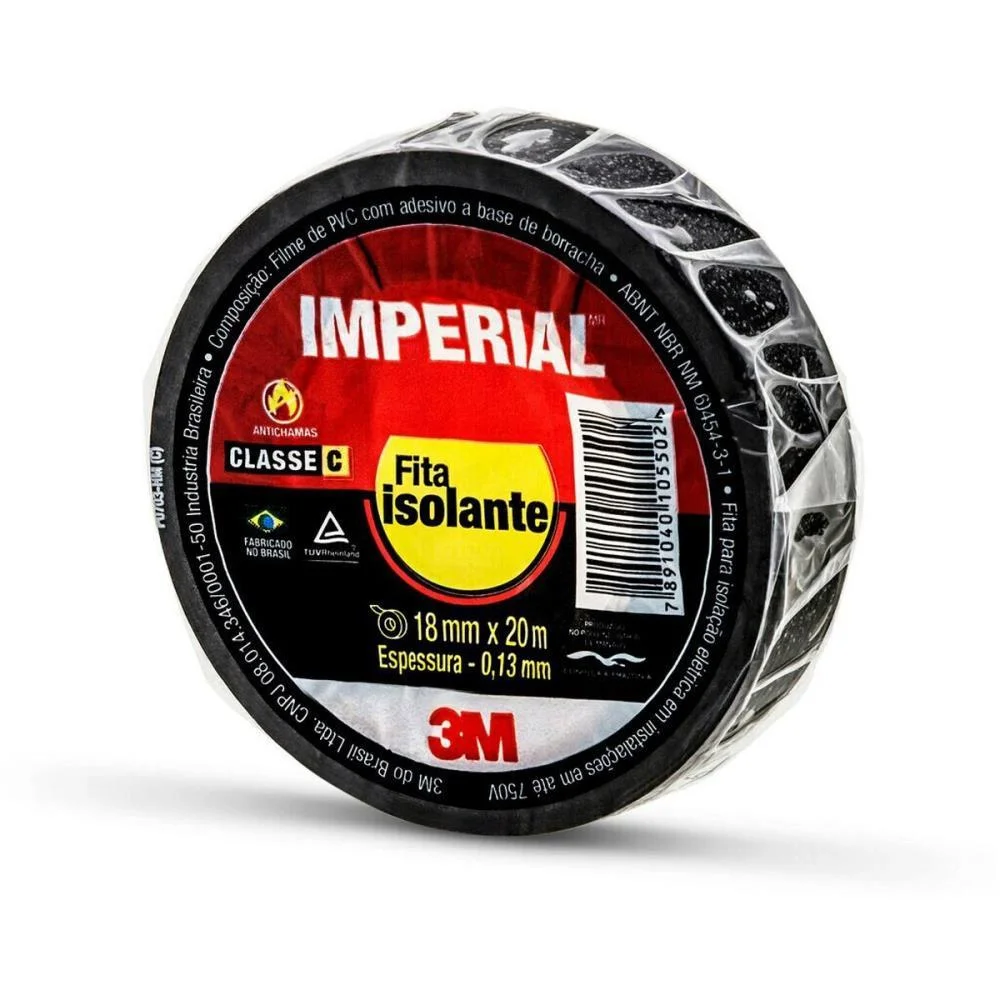 Fita Isolante Imperial Slim 18Mmx20M 3M (Pct.c/10) - imagem 2